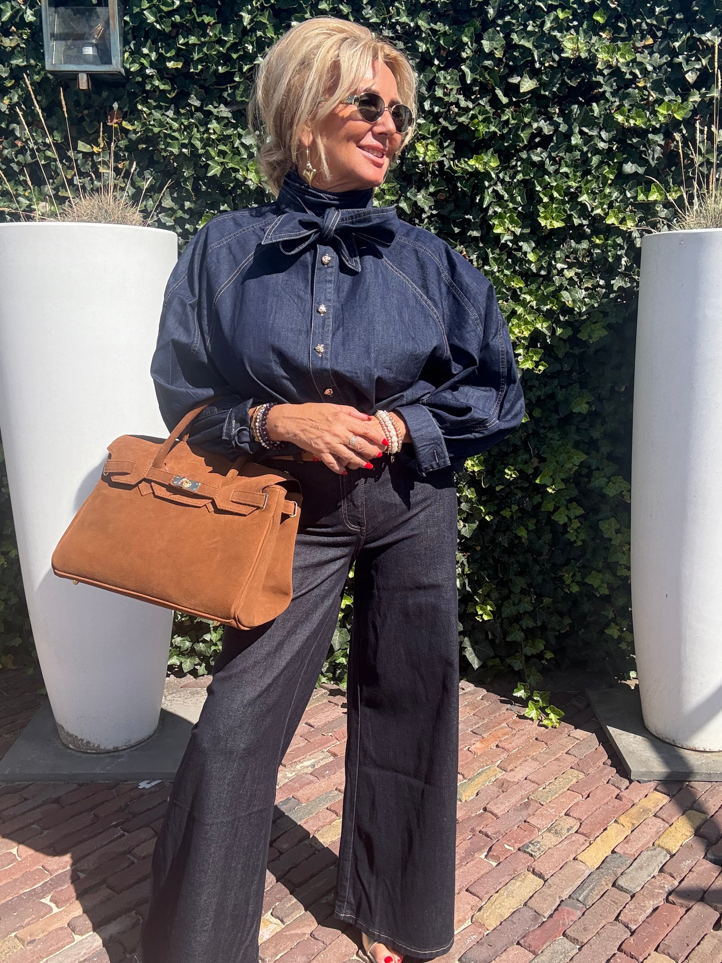 Jeans Blouse Bow Brute